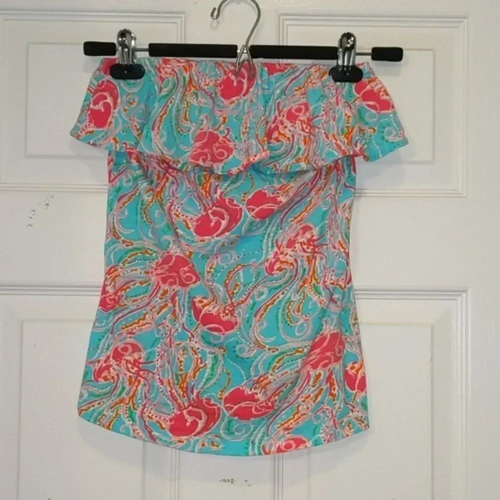 Lilly Pulitzer Jellies Be Jammin Ruffle Tube Top